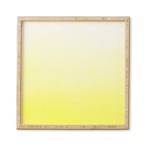 Social Proper Lemon Ombre Framed Wall Art