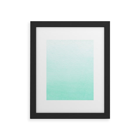Social Proper Mint Ombre Framed Art Print