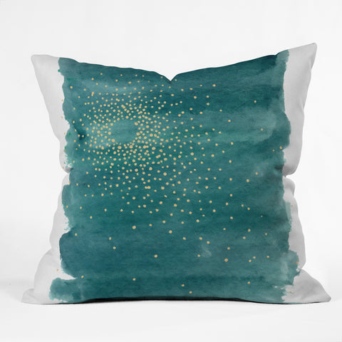 Social Proper Moon Burst Water Outdoor Throw Pillow