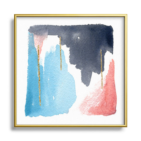 Social Proper Moving Mountains Metal Square Framed Art Print