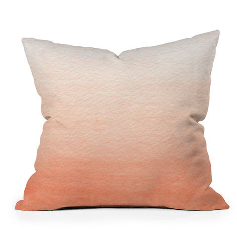 Social Proper Peach Ombre Throw Pillow