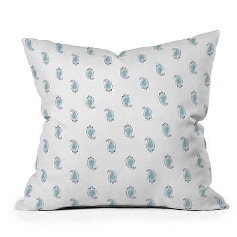 Social Proper Polka Paisley Throw Pillow