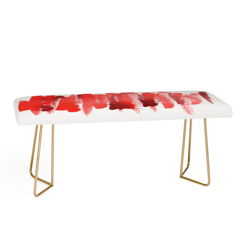 Social Proper Red Strokes Bench