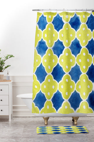 Social Proper Spanish Tiles Shower Curtain And Mat