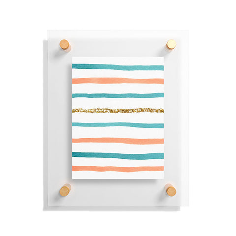 Social Proper Sparkle Stripe Floating Acrylic Print