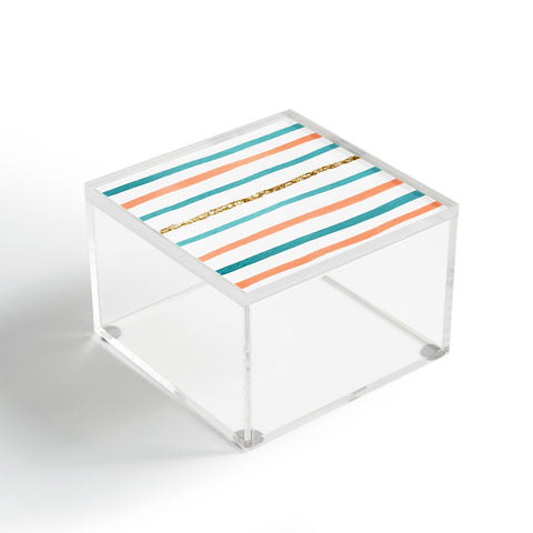 Social Proper Sparkle Stripe Acrylic Box