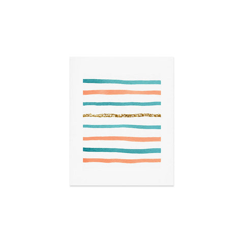 Social Proper Sparkle Stripe Art Print