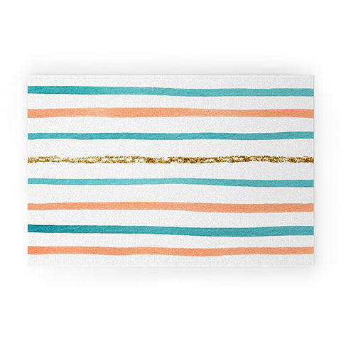 Social Proper Sparkle Stripe Welcome Mat