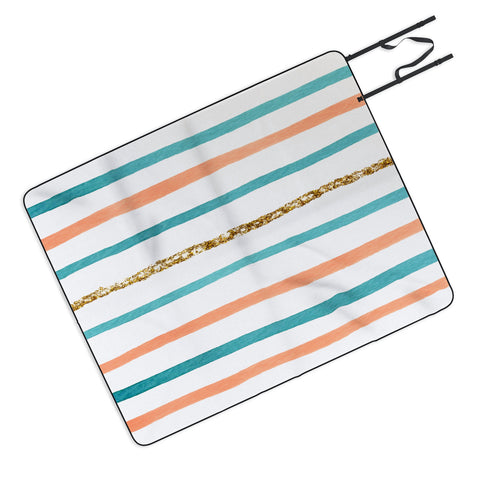 Social Proper Sparkle Stripe Picnic Blanket