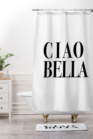 socoart Ciao Bella Shower Curtain And Mat