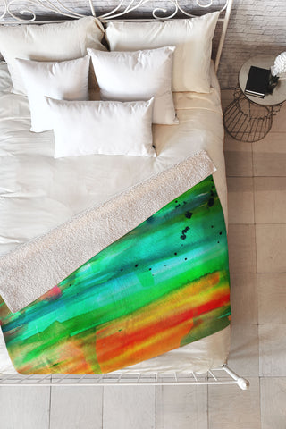 Sophia Buddenhagen A Colorful Spot Fleece Throw Blanket