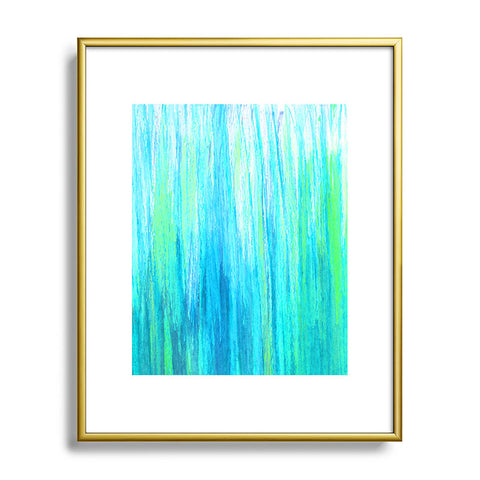 Sophia Buddenhagen Aqua Stream Metal Framed Art Print