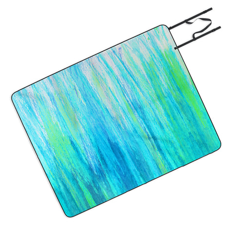 Sophia Buddenhagen Aqua Stream Picnic Blanket