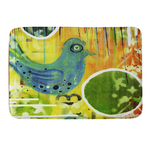 Sophia Buddenhagen Blue Bird Memory Foam Bath Mat