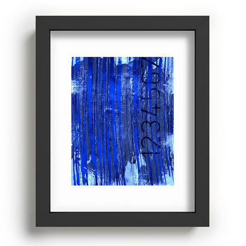 Sophia Buddenhagen Blue Numbers Recessed Framing Rectangle