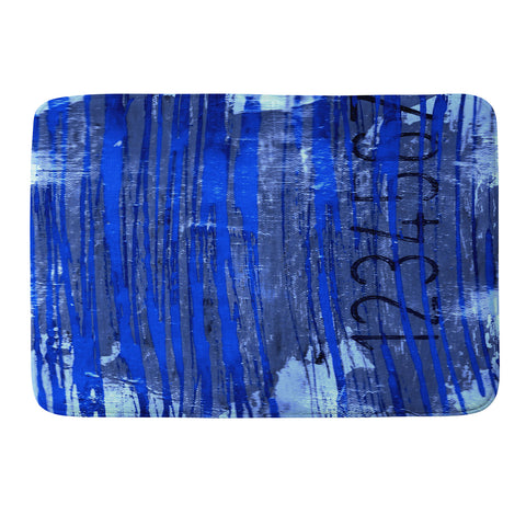 Sophia Buddenhagen Blue Numbers Memory Foam Bath Mat