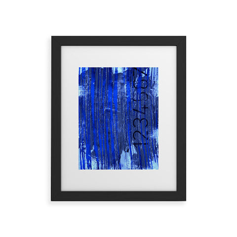 Sophia Buddenhagen Blue Numbers Framed Art Print