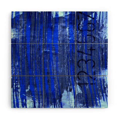 Sophia Buddenhagen Blue Numbers Wood Wall Mural