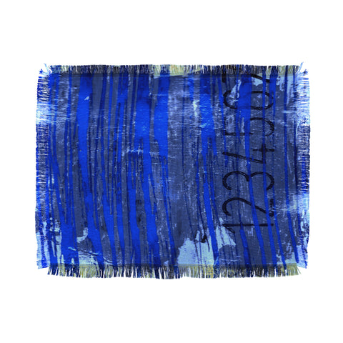 Sophia Buddenhagen Blue Numbers Throw Blanket