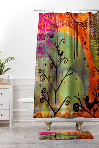 Sophia Buddenhagen Branches Shower Curtain And Mat