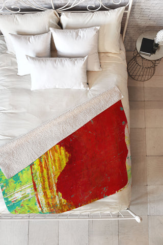 Sophia Buddenhagen Bright Red 1 Fleece Throw Blanket