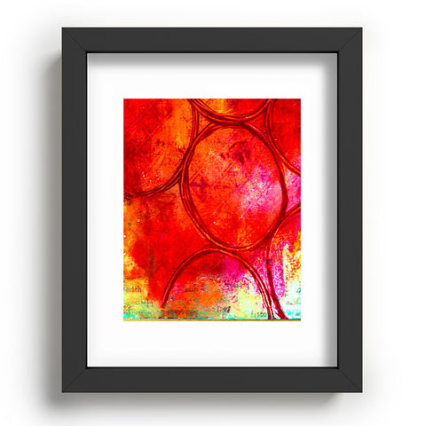 Sophia Buddenhagen Bright Red Circles Recessed Framing Rectangle