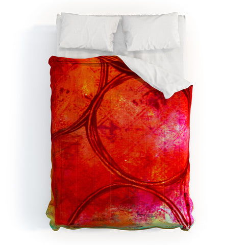 Sophia Buddenhagen Bright Red Circles Comforter