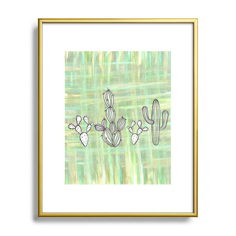 Sophia Buddenhagen Cactus Friends Metal Framed Art Print