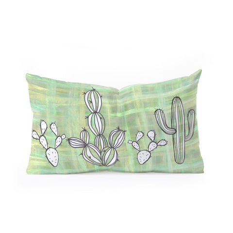 Sophia Buddenhagen Cactus Friends Oblong Throw Pillow