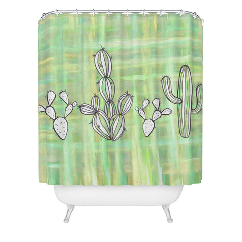 Sophia Buddenhagen Cactus Friends Shower Curtain