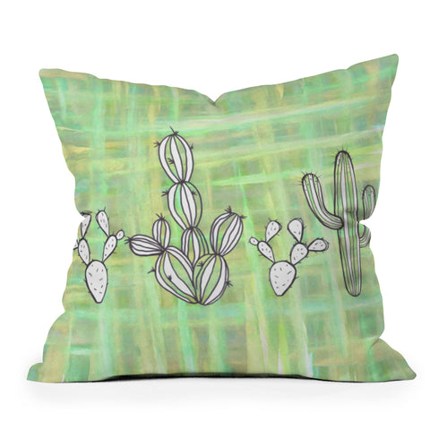 Sophia Buddenhagen Cactus Friends Throw Pillow