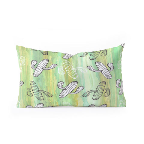 Sophia Buddenhagen Cactus Mix Oblong Throw Pillow