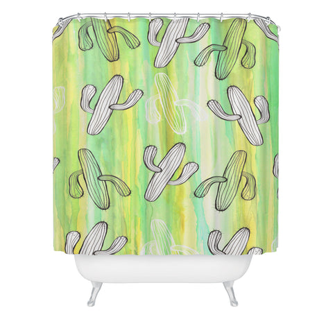 Sophia Buddenhagen Cactus Mix Shower Curtain