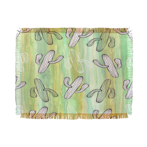 Sophia Buddenhagen Cactus Mix Throw Blanket