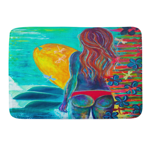 Sophia Buddenhagen Cheeky Surfer Memory Foam Bath Mat