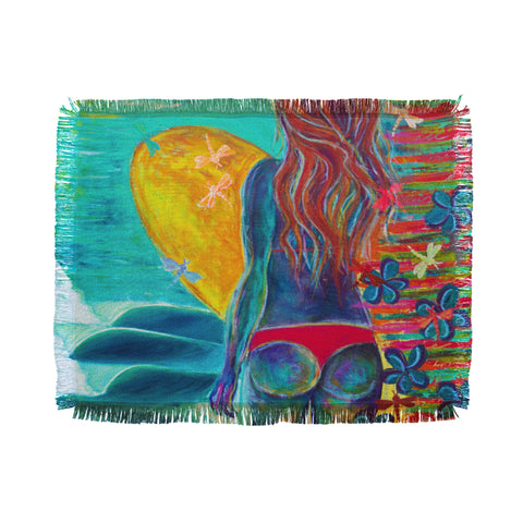 Sophia Buddenhagen Cheeky Surfer Throw Blanket