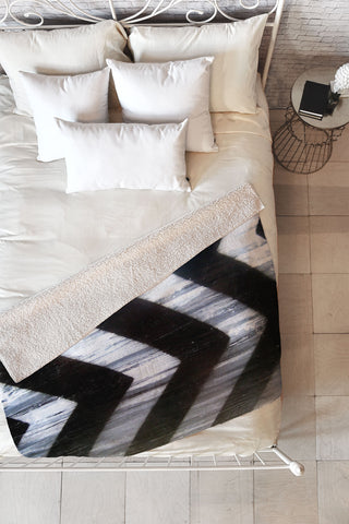 Sophia Buddenhagen Chevron 3 Fleece Throw Blanket