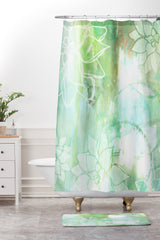 Sophia Buddenhagen Floral Breeze Shower Curtain And Mat