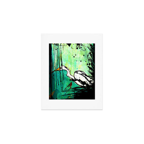Sophia Buddenhagen Green And White Bird Art Print