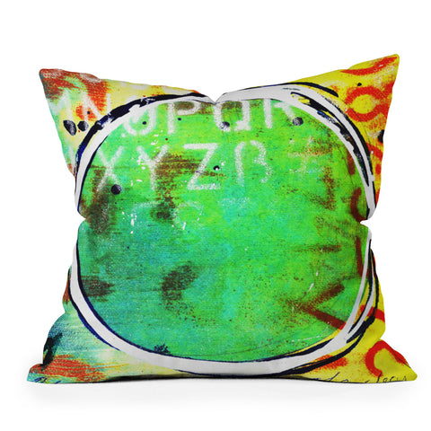 Sophia Buddenhagen Green Circle Throw Pillow