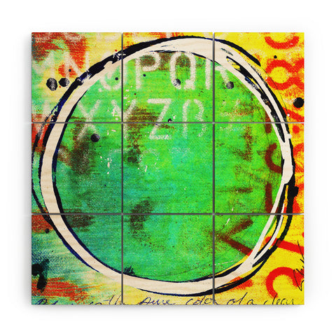 Sophia Buddenhagen Green Circle Wood Wall Mural