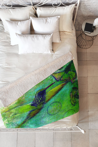 Sophia Buddenhagen Hummingbird Fleece Throw Blanket