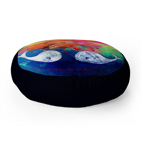 Sophia Buddenhagen I Whale Always Love You Floor Pillow Round