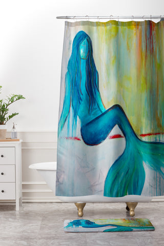 Sophia Buddenhagen Landlocked Shower Curtain And Mat