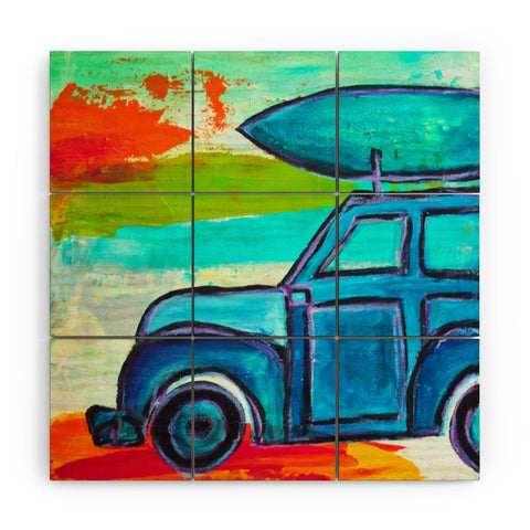 Sophia Buddenhagen Lets Go Surfing Wood Wall Mural