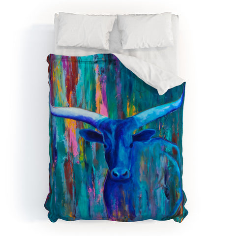 Sophia Buddenhagen Longhorn Blues Duvet Cover