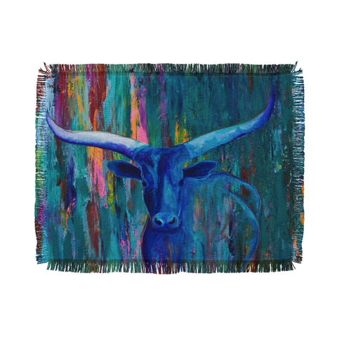 Sophia Buddenhagen Longhorn Blues Throw Blanket