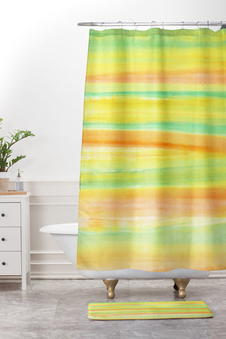 Sophia Buddenhagen Mango Shower Curtain And Mat