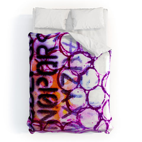 Sophia Buddenhagen Purple Circles Duvet Cover
