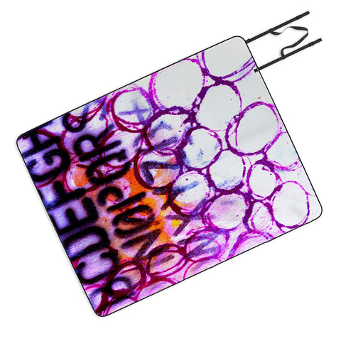 Sophia Buddenhagen Purple Circles Picnic Blanket